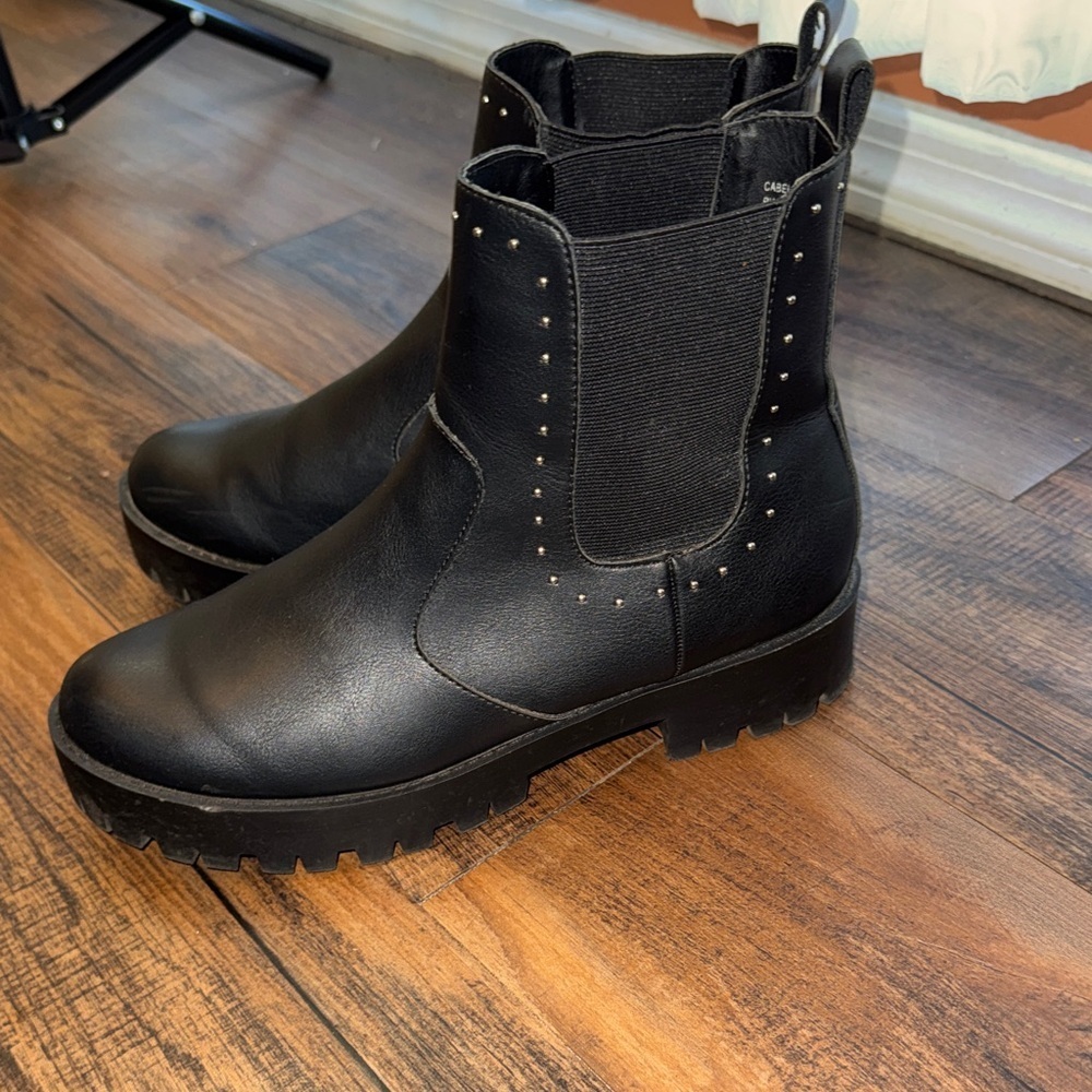 Madden Girl Studded Black Booties - Picture 5 of 15